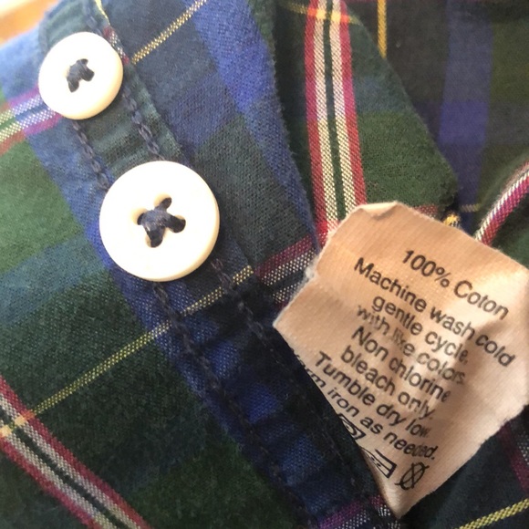 J Crew XL Slim Fit Long Sleeve Buttondown Plaid Shirt Green Navy - Picture 5 of 5